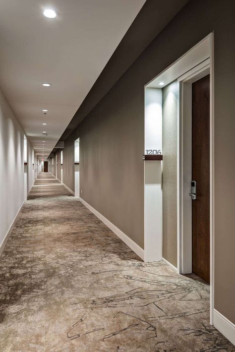 Luxury Apartment Hallway, Apartment Corridor Design Interiors, Apartment Hallway Aesthetic, University Hallway, Apartment Corridor Design, Apartment Entry Door, Apartment Building Hallway, Luxury University, Hotel Corridor Design