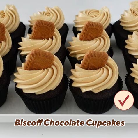 These Biscoff Chocolate Cupcakes Are Mouth-Watering | cupcake, chocolate | These Biscoff Chocolate Cupcakes Are Mouth-Watering | By Cupcake Savvy Chocolate Biscoff Cupcakes, Biscoff Chocolate, Cupcake Savvy, Biscoff Cupcakes, Cakes Fillings, Cupcake Chocolate, Fingerfood Party, Icing Recipes, Party Finger Foods