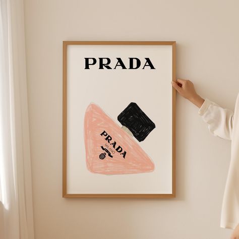 Prada Perfume Poster, Luxury Fashion Poster, Coquette Poster, Hand Drawn Sketch, Vintage Fashion Print, Girly Wall Art, Cute Bedroom Decor Perfume Illustration, Luxury Fashion Poster, Prada Perfume, Coquette Poster, Perfume Poster, Print Bathroom, Girly Wall Art, Wall Art Aesthetic, Aesthetic Wall Art