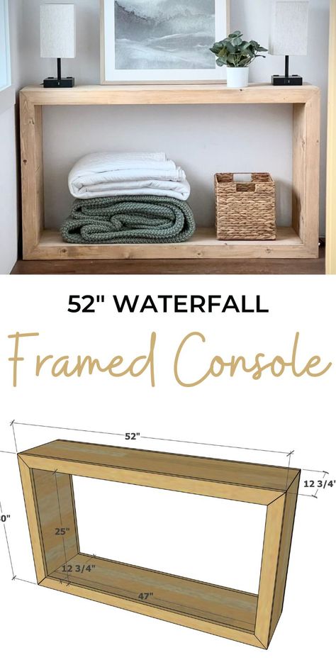 Diy Entry Table, Diy Console, Diy Console Table, Diy Entryway, Diy Building, Diy Home Furniture, Diy House Projects, Diy Furniture Table, Wood Console