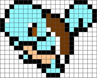 Easy Pokemon, Pixel Pokemon, Pokemon Craft, Easy Pixel Art, Diy Perler Bead Crafts, Pixel Art Grid, Pix Art, Hello Kitty Halloween, Tapestry Crochet Patterns