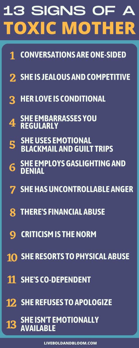 13 Signs of a Toxic Mother and What To Do Next Toxic Mothers Signs, Toxic Mothers, Toxic Mother, Caring For Yourself, Emotional Blackmail, Family Culture, Narcissistic Family, Mom Brain, 2024 Aesthetic