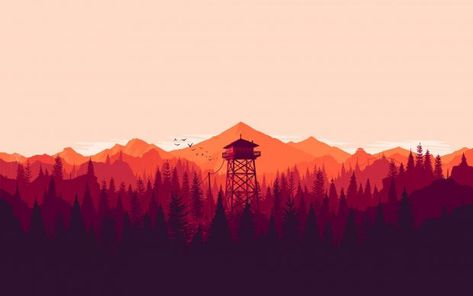 Firewatch Wallpaper HD Free download. For Free, Wallpapers, Red