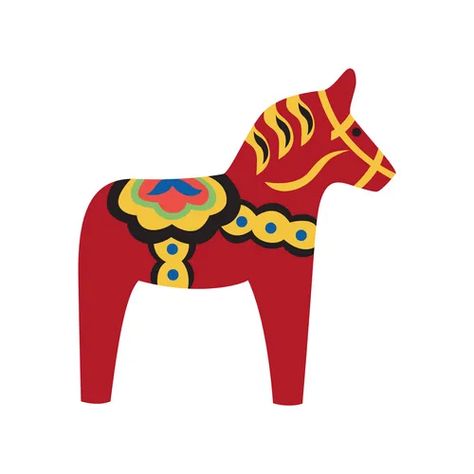 Swedish red horse or dalahorse with ornament Vector Image Dala Horse Illustration, Ornament Vector, Red Horse, Horse Illustration, Horse Ornaments, Flat Vector Illustration, Dala Horse, Flat Vector, Transparent Png