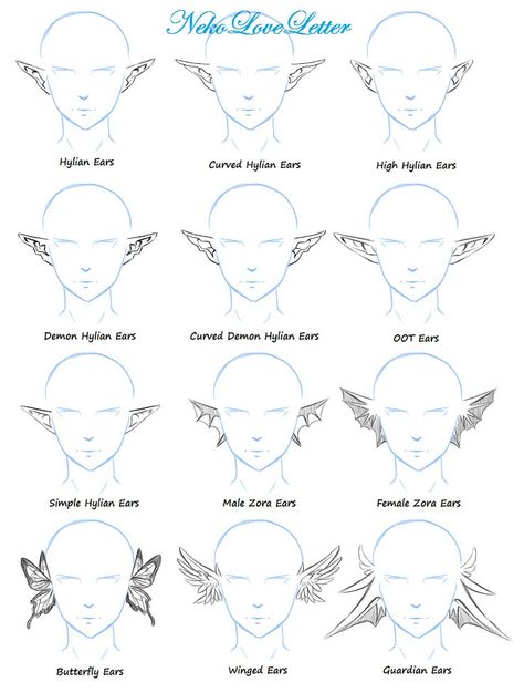 Elf Drawings, How To Draw Ears, Fantasy Drawings, Reference Drawing, Elf Ears, Concept Art Drawing, Poses References, Creature Concept Art, Anime Drawings Tutorials