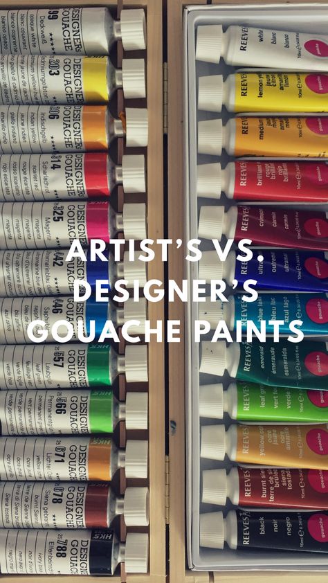 If you are like me who is only starting to explore this medium, you probably have several questions about and hesitations on which brand or variant to purchase. Let’s investigate the difference between the so-called artist and designers’ grade gouache paints and why it pays to get the right tools. Best Gouache Paint, Gouache Paints, Gouache Paint, Paint Brands, Gouache Painting, Vision Board, Art Painting, Pen, Paint