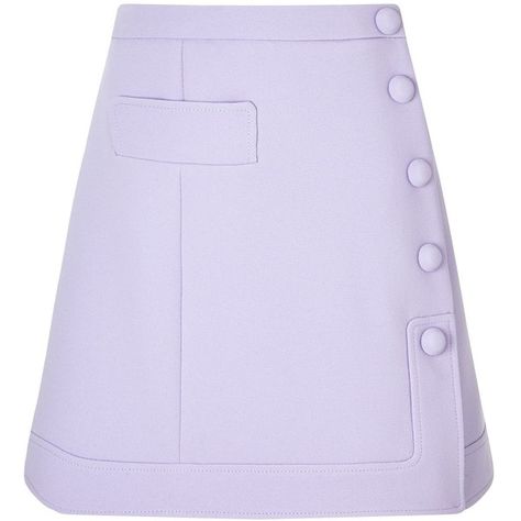 Carven Lilac Crepe A-Line Mini Skirt ($240) ❤ liked on Polyvore featuring skirts, mini skirts, bottoms, purple, short mini skirts, a line mini skirt, button a line skirt, purple mini skirt and purple skirt Foldover Skirt, Purple Mini Skirt, Skirt A Line, Crepe Skirt, Crepe Skirts, Short A, Scream Queens, Purple Skirt, Skirt Short