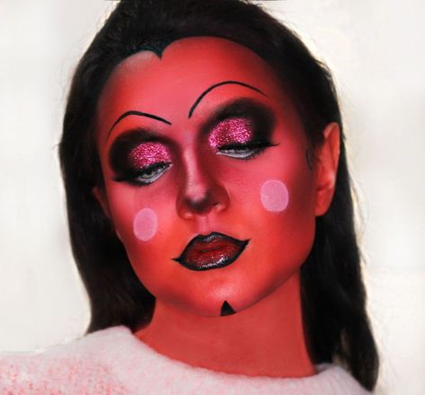 HIM from PowerPuff Girls makeup Him From Powerpuff, Him Powerpuff, Power Puff Costume, Powerpuff Girls Makeup, Powerpuff Girls Villains, Halloween Party Decor Diy, Clever Halloween Costumes, Halloween Photoshoot, Group Costumes