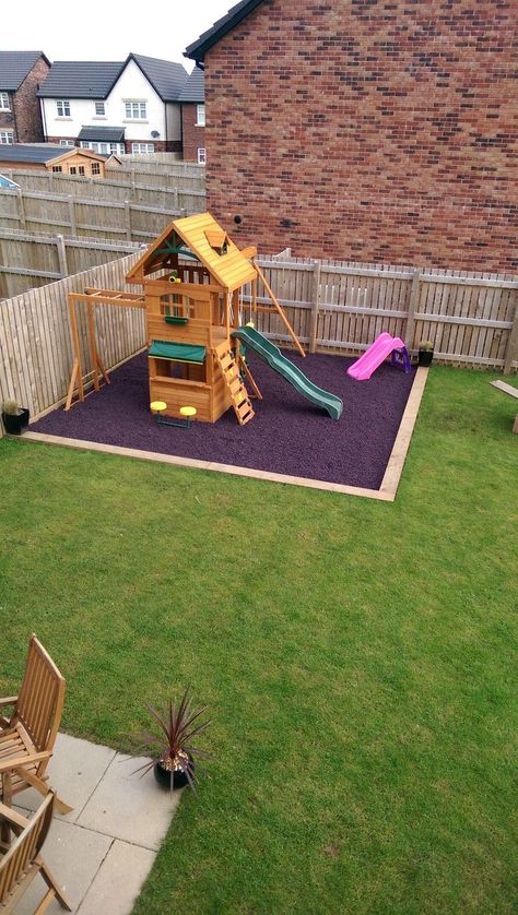 imgLB Playground Backyard Diy, Kids Garden Play Area, Kids Garden Play, Outdoor Kids Play Area, Kids Backyard Playground, Playground Flooring, Play Area Backyard, Backyard Kids Play Area, Playground Set