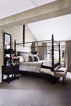 Country Victoria country-bedroom Daybed Headboard, Steel Bed Frame, Steel Bed, Four Poster Bed, Four Poster, Poster Bed, Country Bedroom, Farmhouse Furniture, Farmhouse Bedroom