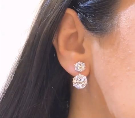 Luxury Diamond Cut Engagement Earrings, Luxury Timeless Diamond Earrings, Luxury Solitaire Diamond Earrings In Timeless Style, Luxury Sparkling Diamond Earrings, Luxury Timeless Solitaire Earrings, Crystal Jewelry Necklaces, Accessorize Jewellery, Diamond Bracelet Design, Fancy Earrings