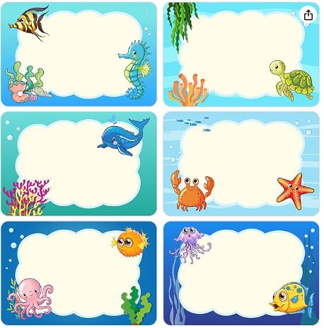 Breaker Rock Beach Director Resources – Creative Ministry with Kids Animal Name Tags, Student Cubbies, Rainy Day Games, Creative Ministry, Animals Name, Under The Sea Animals, Stickers Name, Back To School Classroom, Birthday Gift Tags