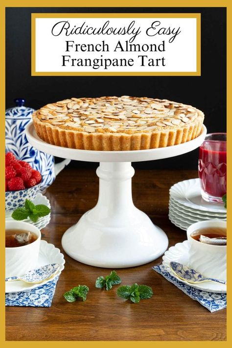 Easy Jam Tart Recipe, Tart Pan Recipes, Spring Pies, French Tarts, Gourmet Keto, Parisian Patisserie, Almond Torte, Almond Tart Recipe, Almond Frangipane