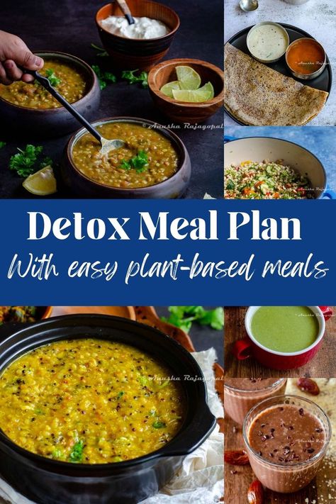 Try this easily doable plant-based meal plan to nourish your body. #mealplan #mealplanning #veganmealplans Vegan Detox Plan, Vegan Detox Recipes, Week Detox, Plant Based Meals, Easy Meal Planning, Vegan Journey, Detox Meal Plan, Vegan Detox, Meal Planning Ideas