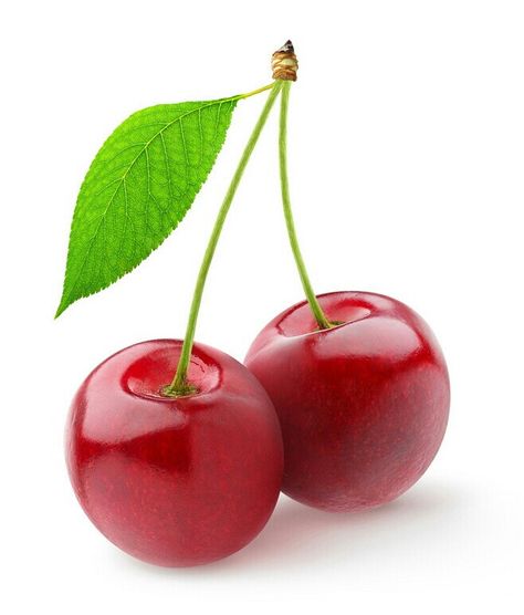 Cherries White Background, Cherry, Water, White