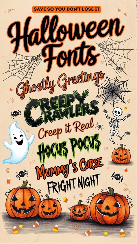 Learn how to use Halloween fonts on Canva for stunning visuals that capture attention. Create captivating graphics with ease this spooky season! 🎉👻 #CanvaFonts Halloween Fonts Alphabet, Halloween Typography, Unique Lettering, Halloween Fonts, Fright Night, Fonts Alphabet, Lettering Fonts, Spooky Halloween, Spooky Season