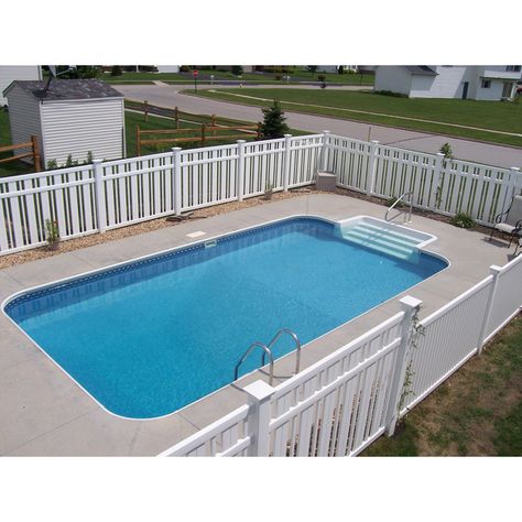 16x32 inground pool rectangle - Google Search Rectangle Swimming Pools, Oberirdischer Pool, Swimming Pool Size, Swimming Pool Kits, Swimming Pool Liners, Rectangle Pool, Living Pool, Pool Kits, Vinyl Pool