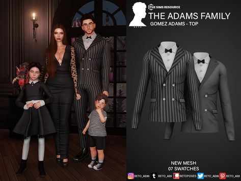 Sims 4 Cc Adams Family, Sims 4 Adams Family, Addams Family Sims 4, Sims 4 Addams Family Cc, Adams Family Gomez, Gomez Adams, Addams Family Gomez, The Adams Family, Cc Top