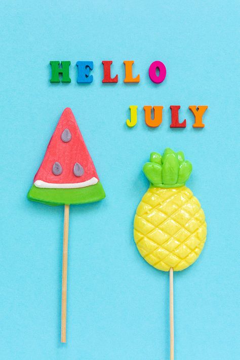 Hello January Quotes, July Wallpaper, Pen Pal Kit, Making Dreams Come True, Pineapple Watermelon, Summer Popsicles, Hello January, July Quotes, Dandelion Art