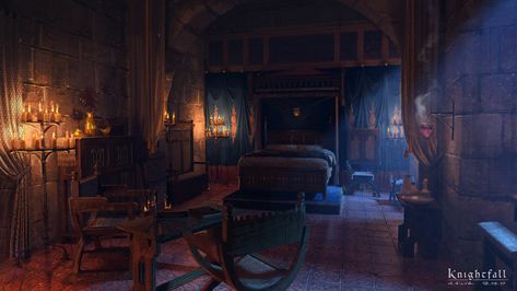 Maids Quarters Room, Royal Bedroom Concept Art, Royal Palace Interior, Medieval Bedroom, Royal Room, Royal Bedroom, Palace Interior, Maids Room, Emotional Scene