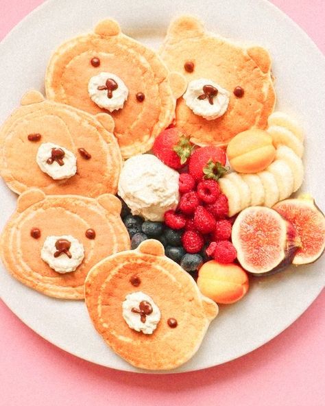 Cute Breakfast Ideas, Bear Recipes, Food Cute, Food Cafe, Kawaii Cooking, Easy Baking Recipes Desserts, Tasty Baking, Fancy Food, Japanese Snacks