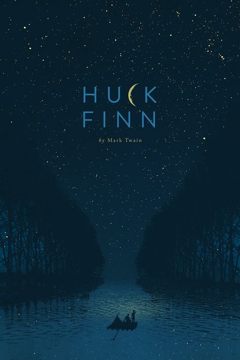 Huck Finn Book cover design. Adventure Book Cover Design, Illustrative Book Cover, Dark Book Cover Design, Colorful Book Cover Design, Title Cover Design, Book Title Design, Book Cover Simple, Simple Book Cover Design, Novel Cover Design