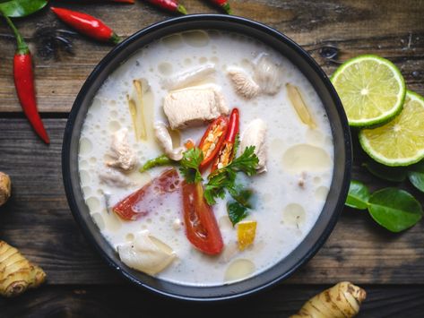 Coconut Broth Soup, Chicken Soup Coconut Milk, Healthy Thai Coconut Soup, Crockpot Thai Coconut Chicken Soup, Spicy Thai Coconut Chicken Soup, Coconut Chicken Soup, Thai Coconut Chicken Soup, Thai Coconut Chicken, Milk Chicken