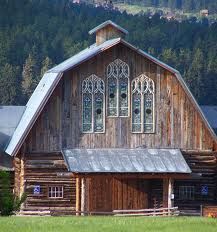 *The 100yr. old barn chapel is located in the historic Evergreen Memorial Park, a private animal preserve in Jefferson county, Colorado. Barn Windows, Country Barns, Barns Sheds, Farm Barn, Red Barns, Old Barns, Old Farm, Old Barn, Old Buildings