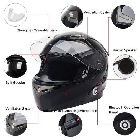 [ 3.0 Bluetooth Motorcycle Helmets ] : Equipped with Bluetooth 3.0 version ,keep you connected with cellphone, music player and GPS system easily and stably. Up to 9 hours intercom time, 12 hours phone time,120 hours standby time,makes team motorbike communication more convenient and efficient. What's more we had meets and exceeds both ECE & DOT safety standards. Smart Helmet, Bluetooth Motorcycle Helmet, Womens Motorcycle Helmets, Biker Helmets, Biker Wear, Helmet Motorcycle, Full Face Motorcycle Helmets, Motorbike Accessories, Sports Helmet