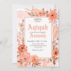 Peach Glitter Girl Aqeeqah- Aqiqah- Invitation Aqiqah Ceremony, Aqiqah Invitation, Ceremony Ideas, Glitter Girl, Hat Crafts, Gaming Wall Art, Invitation Design, Welcome Sign, New Life