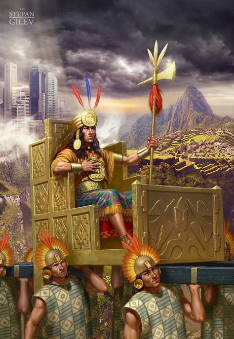 ArtStation - Illustration for the book cover. Cover 3., Stepan Gilev Inca Art, Inca Civilization, Aztec Civilization, Tumblr Drawings, Aztec Culture, Inca Empire, Aztec Art, Mexican Culture, Indigenous Art