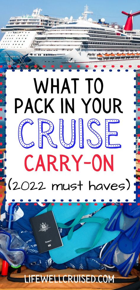 Cruise Carry On Bag, Packing A Carry On Bag, Caribbean Cruise Packing, Embarkation Day, Carnival Cruise Tips, Canada Cruise, Cruise Packing Tips, Things To Pack, Disney Cruise Vacation