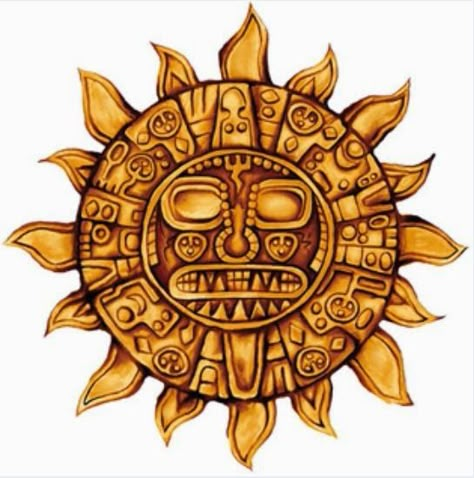 Sun God Tattoo, Inca Sun God, Inca Art, God Tattoo, Inca Tattoo, Sun Tattoo Designs, Aztec Tattoo Designs, God Tattoos, Aztec Culture