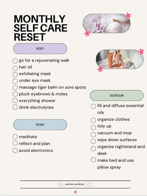 monthly self care checklist reset routine, body, mind, bedroom🥰 self love clean house new years reset Self Care Schedule Monthly, Yearly Reset Checklist, Monthly Reset Routine Checklist, New Year Reset Checklist, Monthly Self Care Checklist, Monthly Reset Checklist, New Years Reset, August Reset, Life Reset Checklist