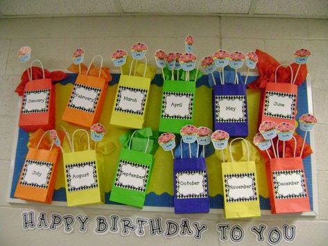 Fabulous in Fifth!: Fabulous in Fifth's Friday Finds Birthday Board Classroom, Birthday Chart, Birthday Bulletin Boards, Bored Teachers, Birthday Bulletin, Preschool Bulletin, Birthday Display, Classroom Birthday, Birthday Wall