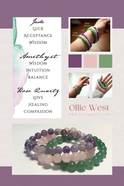 Jade Stone Meaning, Bracelet Meaning, Bracelets With Meaning, Watch Jewelry, Crystals Healing Properties, Purple Jade, Crystals Healing, Crystal Healing Bracelets, Stone Healing