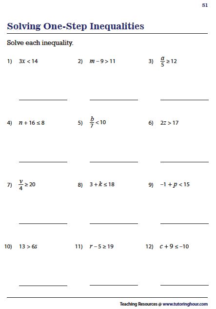 Solving One-step Inequalities Inequalities Worksheet, Absolute Value Inequalities, Equations And Inequalities, 8th Grade Math Worksheets, Study Things, Graphing Inequalities, Solving Inequalities, College Math, Rules Poster