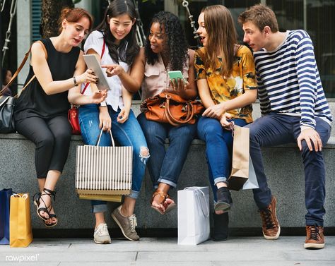 Group of friends shopping in a mall | premium image by rawpixel.com Ideas To Do With Friends, Friends Shopping, Niche Market, Going Shopping, Phone Shop, Niche Marketing, Waiting In Line, Group Of Friends, Human Mind