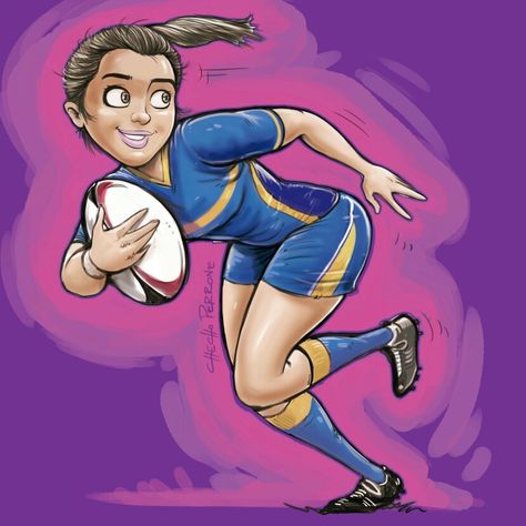 Rugby femenino mujer dibujo Checho Perrone Rugby Drawing, Women Rugby, Rugby Funny, Rugby Quotes, Rugby Art, Rugby Girls, Rugby Women, Rugby Design, Rugby Gifts