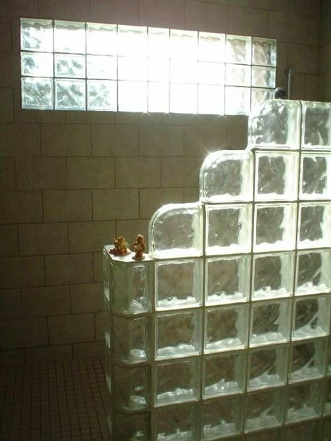 Glass In Bathroom Wall, Glass Block Bedroom Wall, Glass Block In Bathroom, Glass Blocks In Bathroom, Glass Bricks In Bathroom, Glass Block Architecture, Glass Brick Wall Bathroom, Glass Block Window Bathroom, Glass Blocks Wall Bathroom