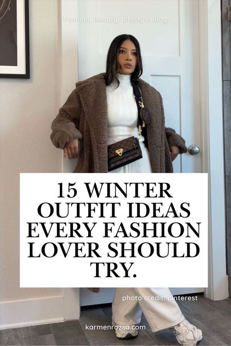 Upgrade your wardrobe with these stylish winter outfits. From cozy oversized coats to sleek turtleneck pairings, discover how to look effortlessly fashionable in the cold. Casual Winter Dress Outfit, Casual Winter Dress, Classy Christmas Outfit, Colorful Winter Outfits, Winter Outfits Canada, Casual Outfits For Winter, Casual Fall Winter Outfits, Outfit Basics, Clothing For Winter