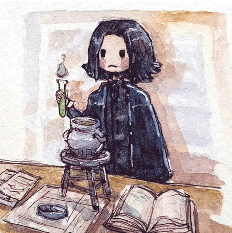 Snape Illustration, Snape Drawing, Severus Snape Art, Snape Fan Art, Michael Myers Art, Harry Otter, Severus Snape Fanart, Snape Harry Potter, Harry Potter Severus