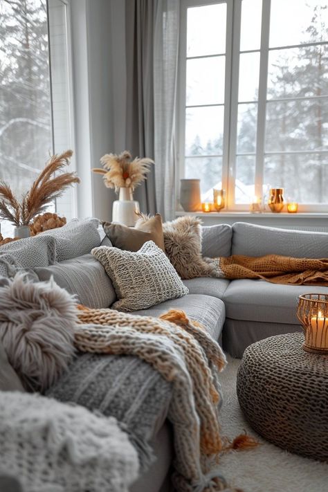 Grey Couch Living Room Ideas, Grey Couch Decor, Living Room Decor Grey Couch, Couch Grau, Gray Sectional Living Room, Couch Living Room Ideas, Grey Sofa Living Room, Grey Couch, Grey Couch Living Room