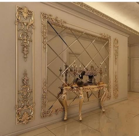 Mirror Decor Living Room, Parisian Decor, House Wall Design, House Interior Design Styles, Luxury House Interior, Console Table Decorating, Luxury House Interior Design, Living Room Design Decor, Salou