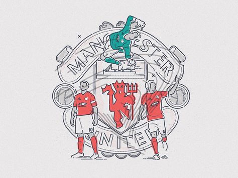 Manchester United Artwork, Manchester United Illustration, Manchester United Drawing, Manchester United Art, Holly Pictures, Draw Logo, Art Eras, T Shirt Design Template, Japan Tattoo Design