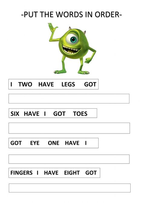 I have got monsters 2 worksheet Have Got Worksheet, Monster Worksheet, Third Grade Worksheets, Teach English To Kids, English Stories For Kids, English Teaching Resources, Grammar And Punctuation, Early Elementary Resources, English Worksheets For Kids