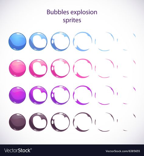 Animation Guide, Animation Exercises, Big Babol, Frame Animation, Digital Animation, Vector Animation, Colorful Bubbles, Game Effect, Animation Stop Motion