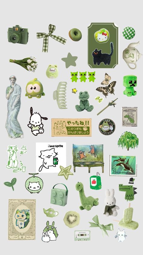 #green #idea #aesthetic Idea Aesthetic, Green Phone Case, Iphone Case Stickers, Iphone Icon, Kawaii Wallpaper, Green Aesthetic, Digital Sticker, Case Stickers, Print Stickers