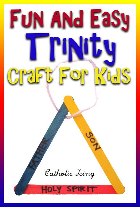 Trinity Craft, Christian Kids Crafts, Catholic Kids Crafts, Catholic Kids Activities, Sunday School Projects, Kids Church Lessons, Craft For Preschoolers, Catholic Crafts, Sunday School Kids