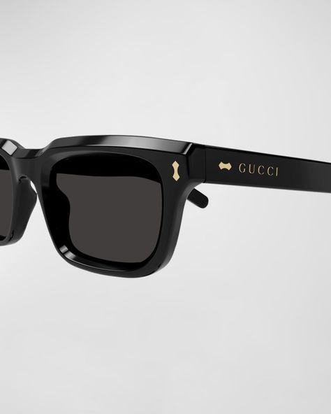 A bold and stylish pair of sunglasses from Gucci, featuring a square frame and green lenses. #gucci #sunglasses https://whispers-in-the-wind.com/discover-the-latest-mens-accessory-trends-for-2024/?gucci-mens-acetate-rectangle-sunglasses Expensive Sunglasses Men, Designer Sunglasses Men, Mens Sunglasses Fashion 2024, Men’s Sunglasses, Gucci Sunglasses Men, Stylish Glasses For Men, Sunglasses Ideas, Male Accessories, Mens Wardrobe